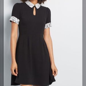 ModCloth collared dress black and white great for work or dates!